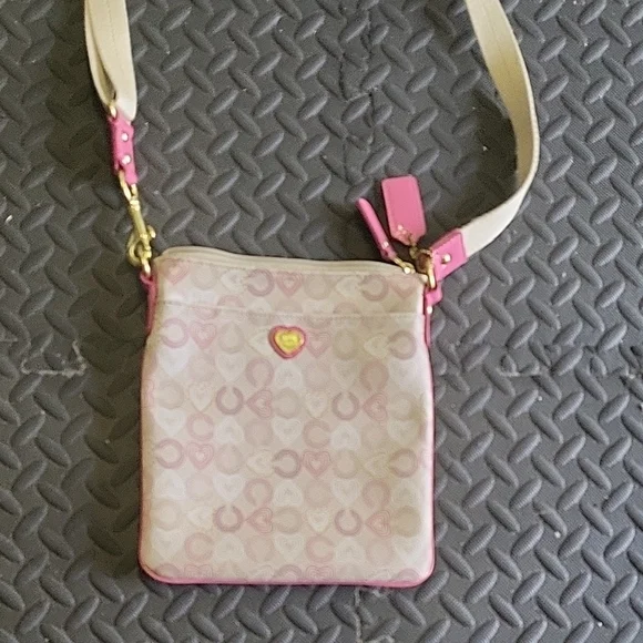 Coach Tan and Pink Crossbody Bag - Picture 4 of 8